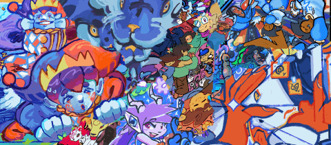 Lo-Res Art Collage Banner